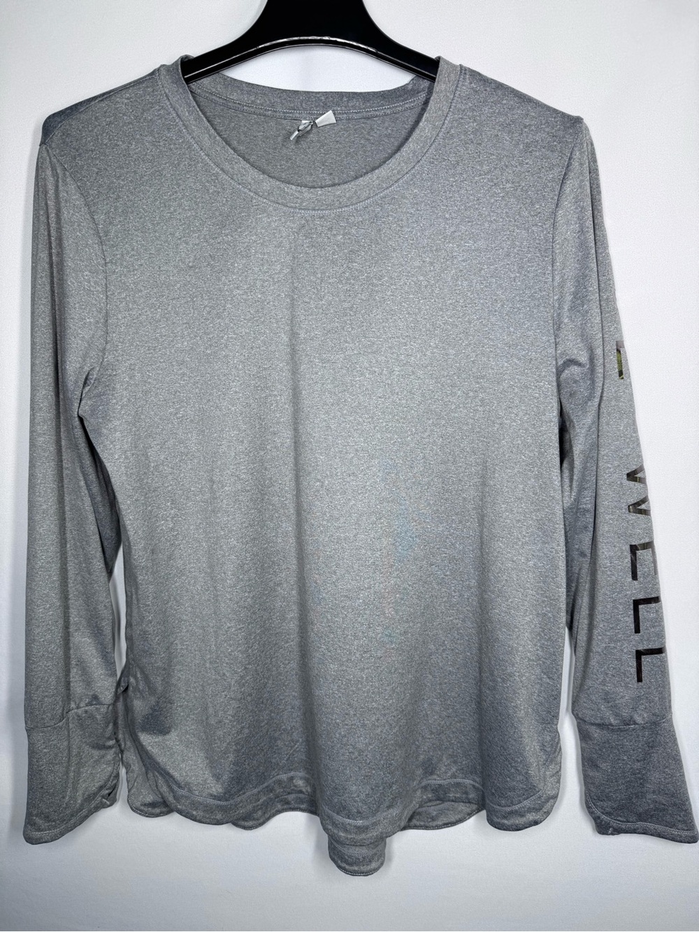❤️3/$30 Live Well Active Women’s Heather Grey Performance Shirt XL Thumbholes